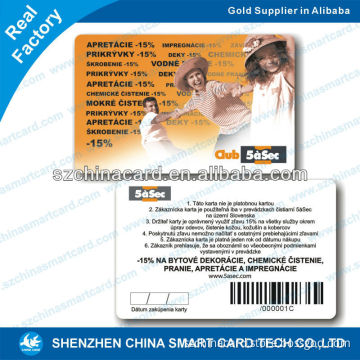 cheap plastic pvc digital printing barcode card